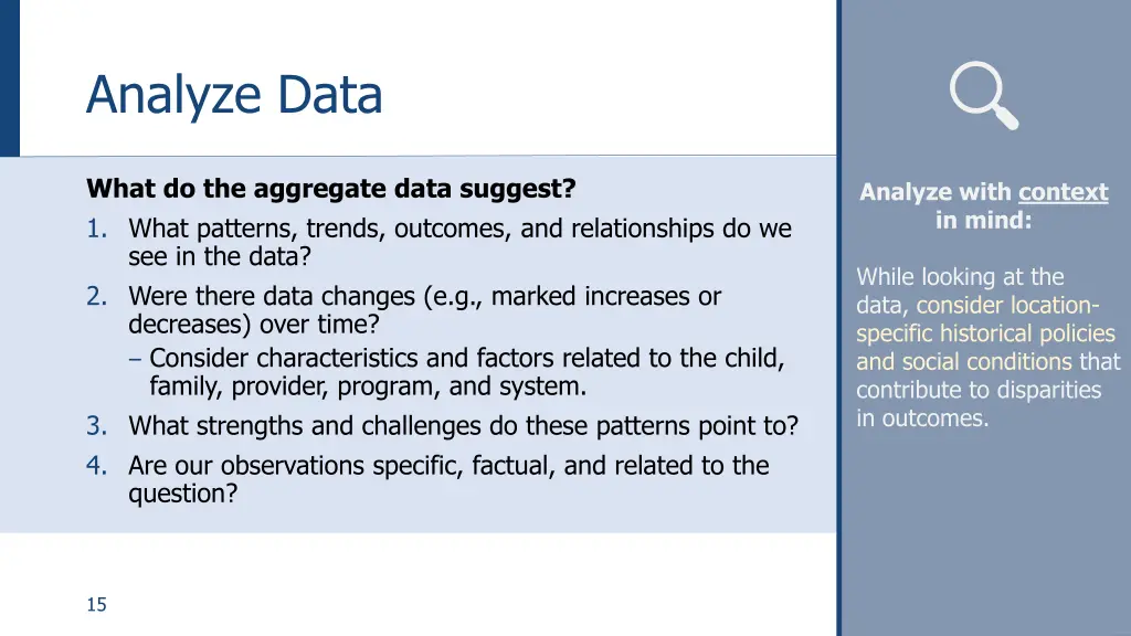 analyze data