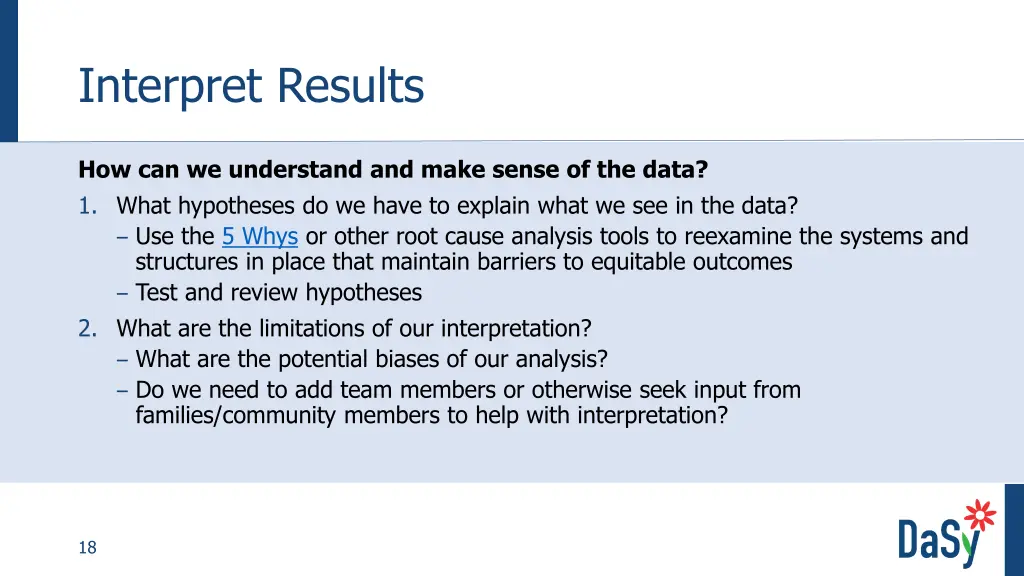 interpret results