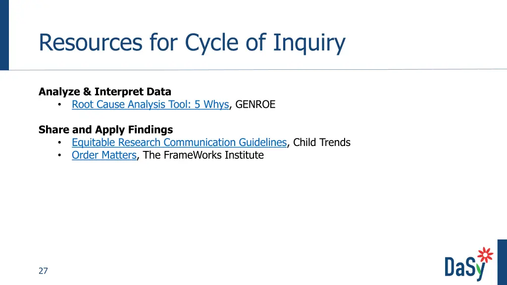 resources for cycle of inquiry 1