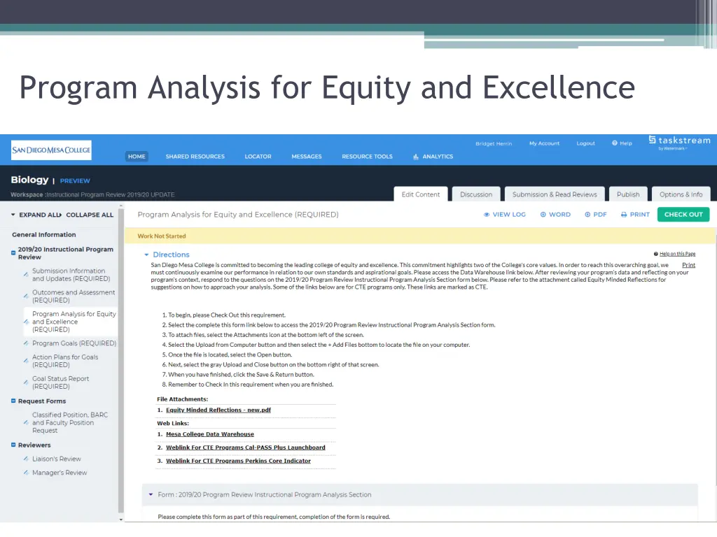 program analysis for equity and excellence