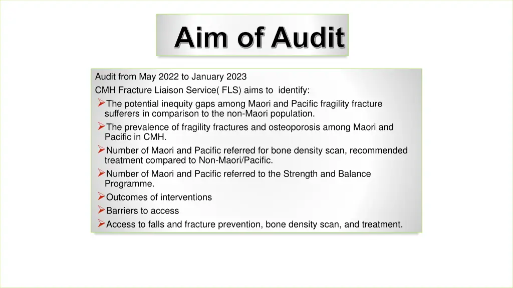 aim of audit