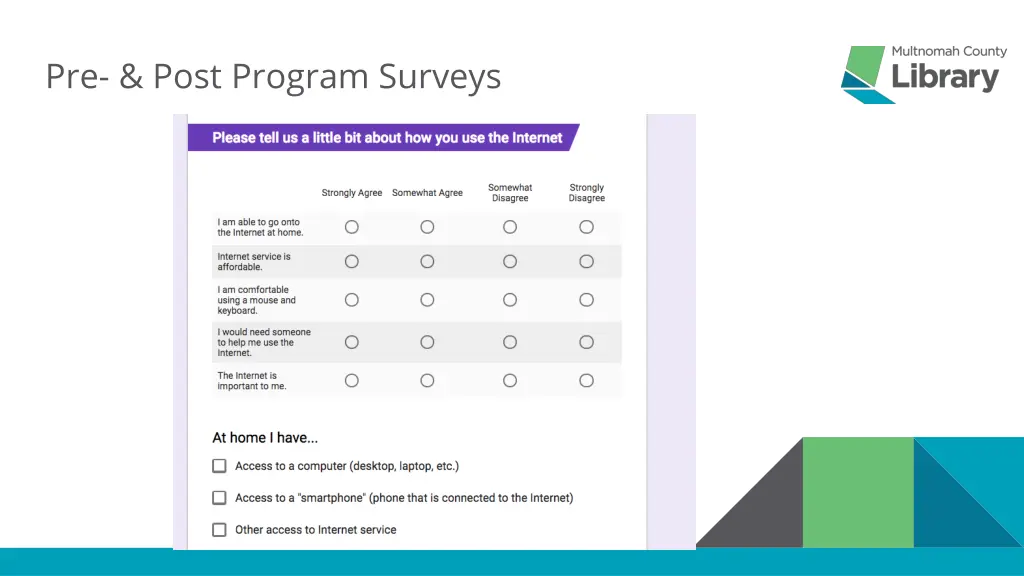 pre post program surveys 1