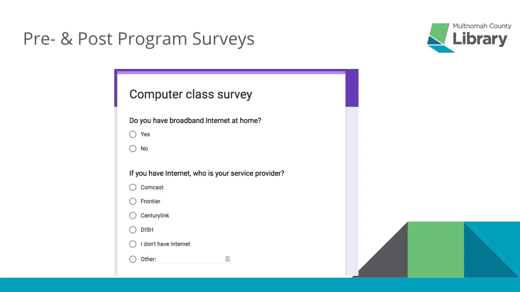 pre post program surveys