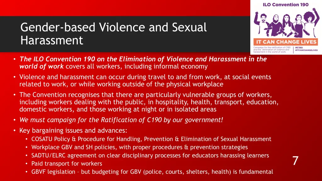 gender based violence and sexual harassment