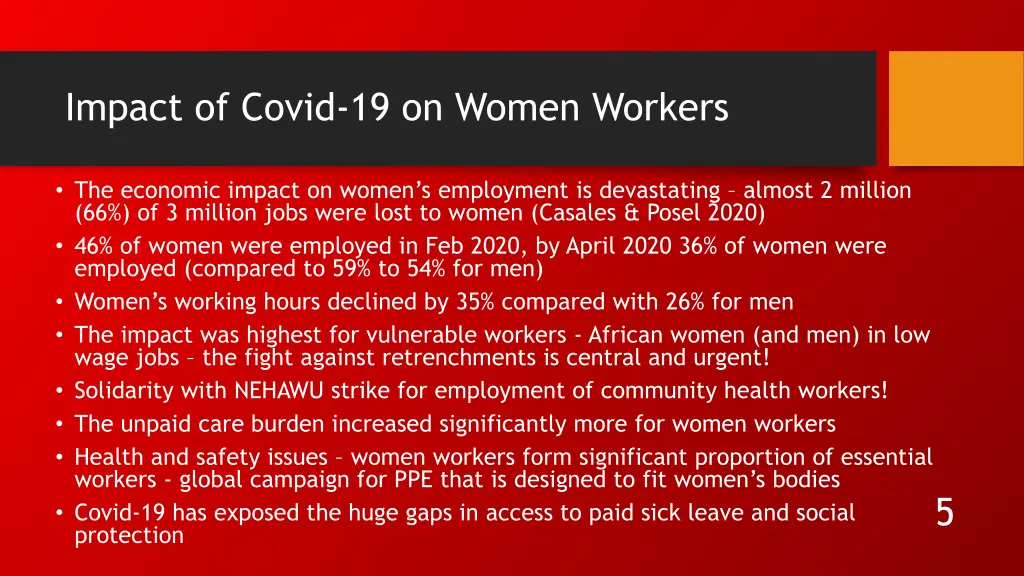 impact of covid 19 on women workers