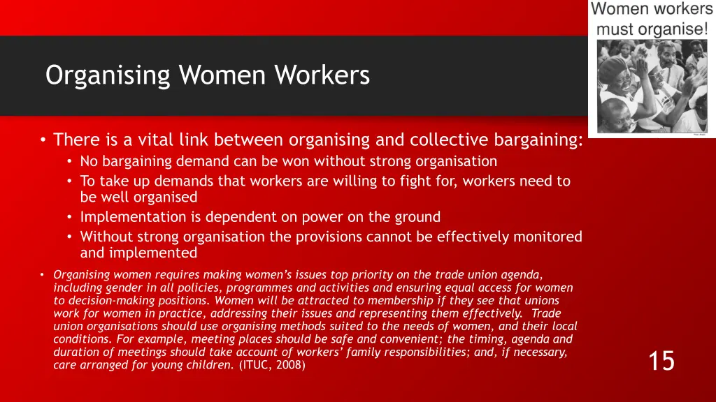 organising women workers