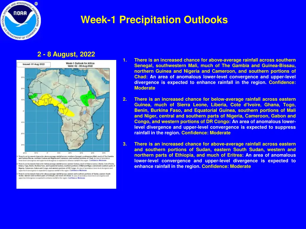 week 1 precipitation outlooks