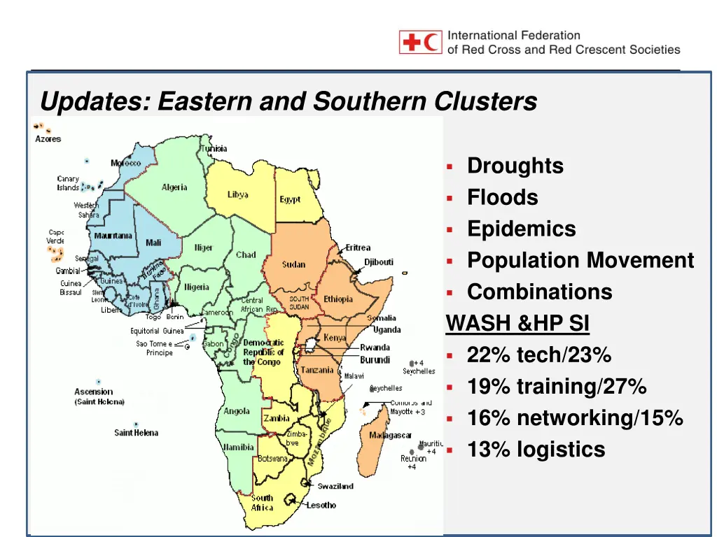 updates eastern and southern clusters