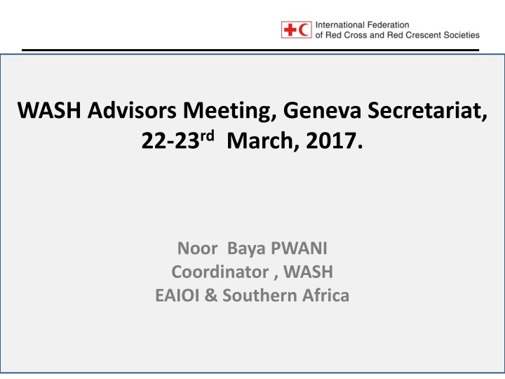 wash advisors meeting geneva secretariat