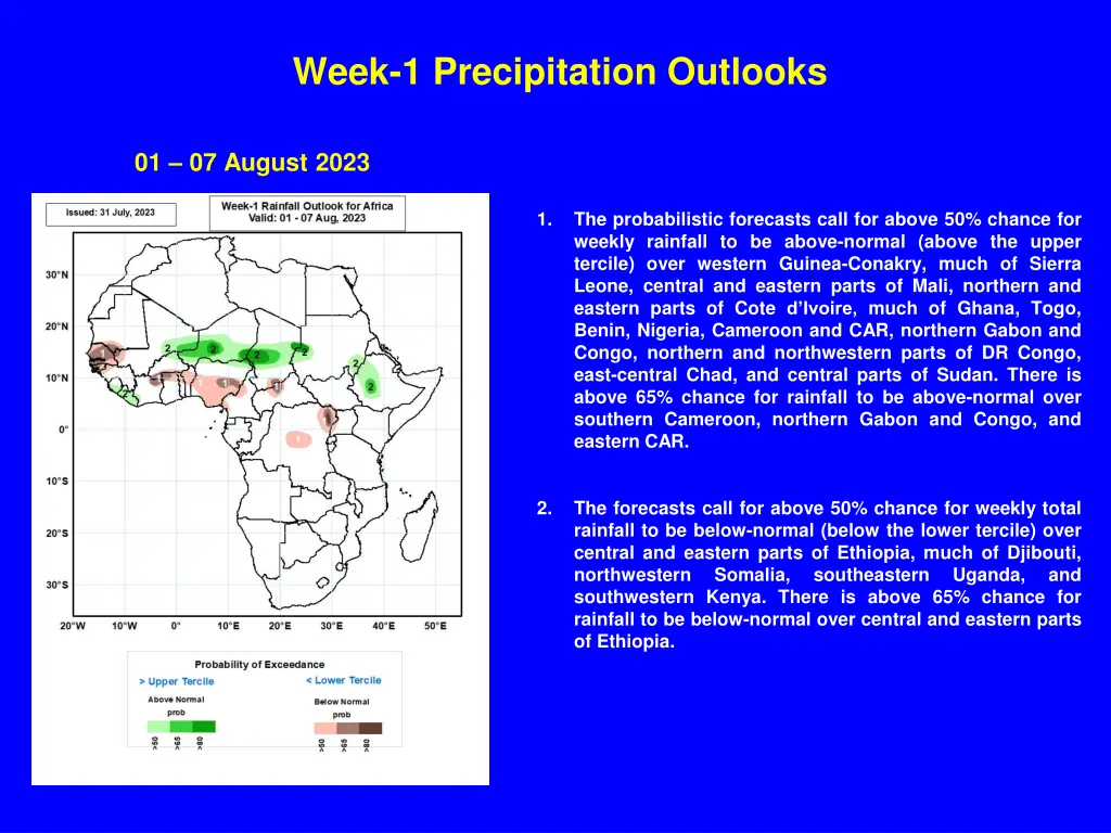 week 1 precipitation outlooks