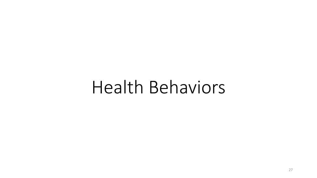 health behaviors