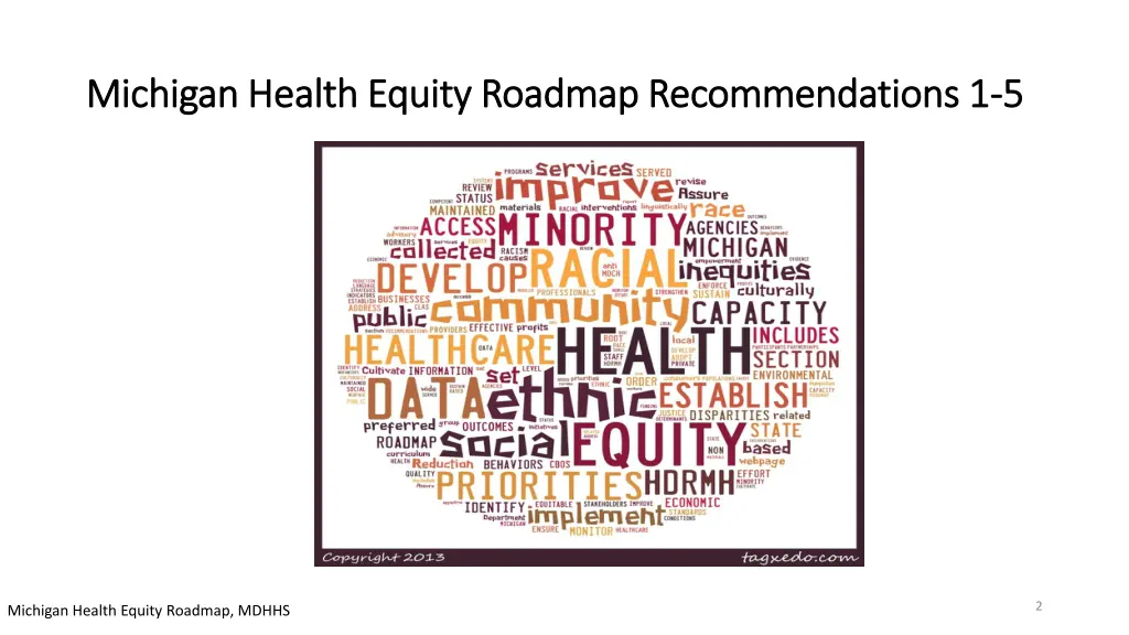 michigan health equity roadmap recommendations