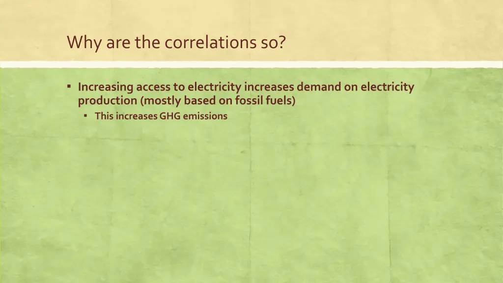 why are the correlations so