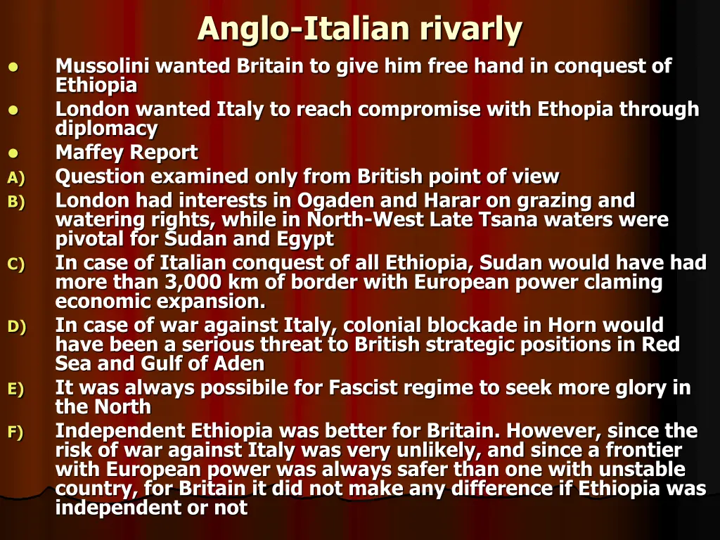 anglo italian rivarly mussolini wanted britain