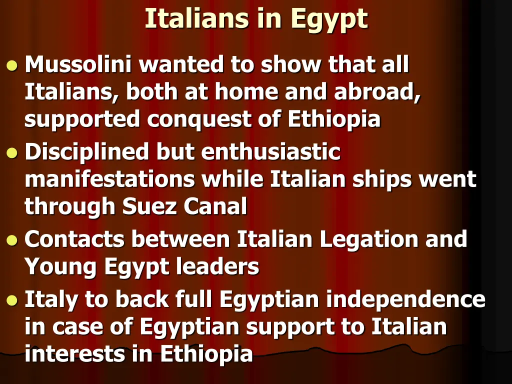 italians in egypt