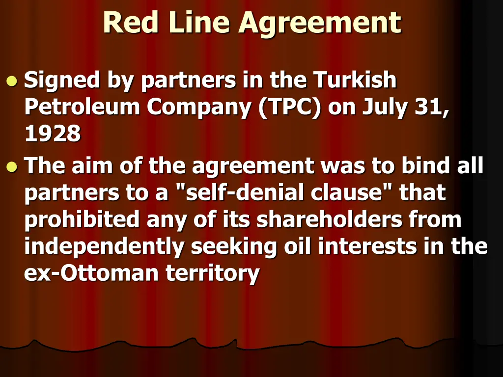 red line agreement