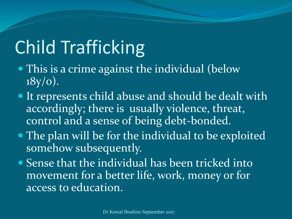 child trafficking this is a crime against