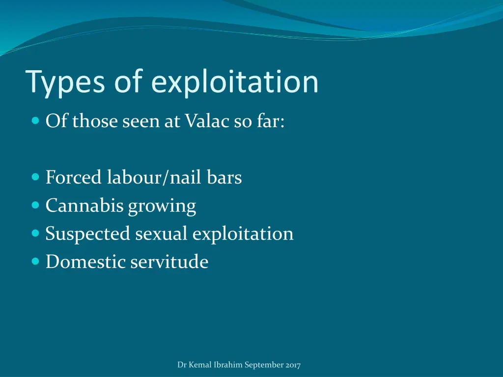 types of exploitation