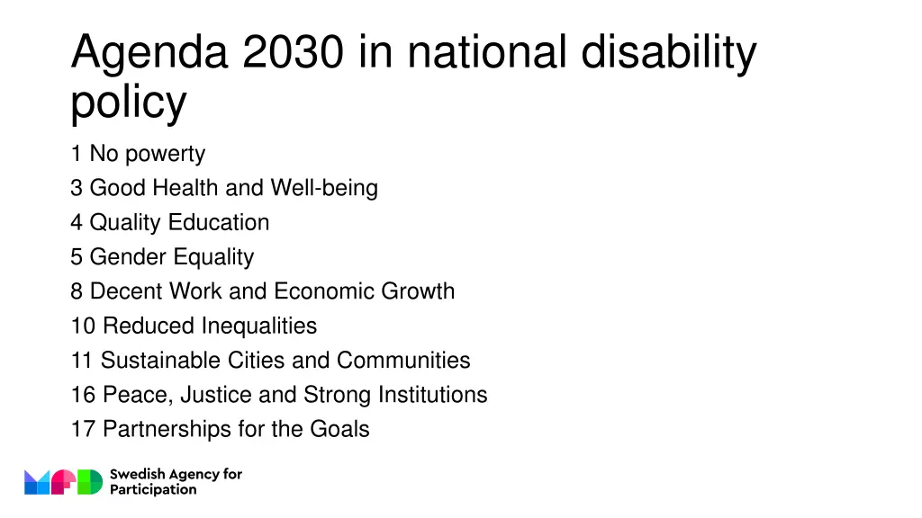 agenda 2030 in national disability policy