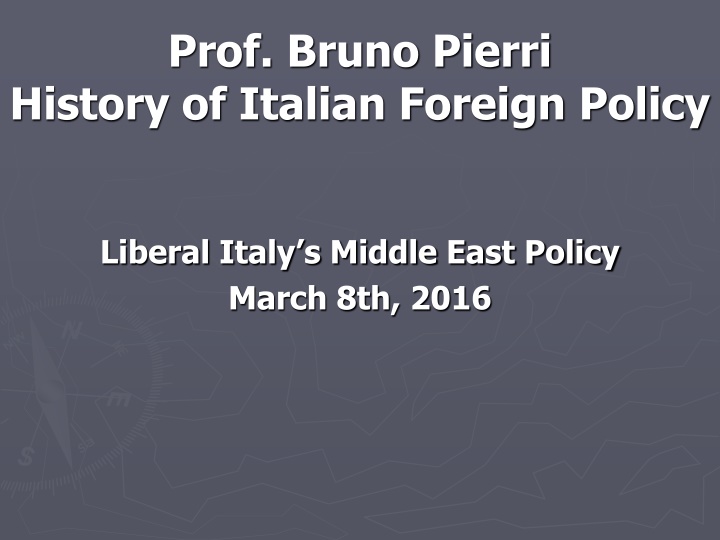 prof bruno pierri history of italian foreign