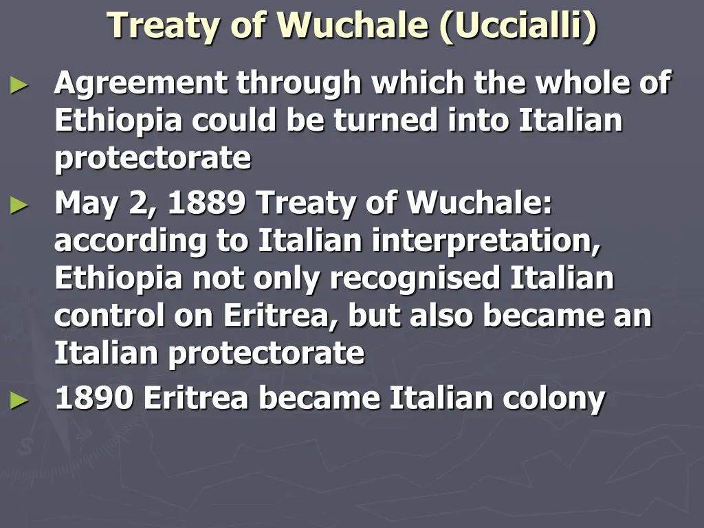 treaty of wuchale uccialli