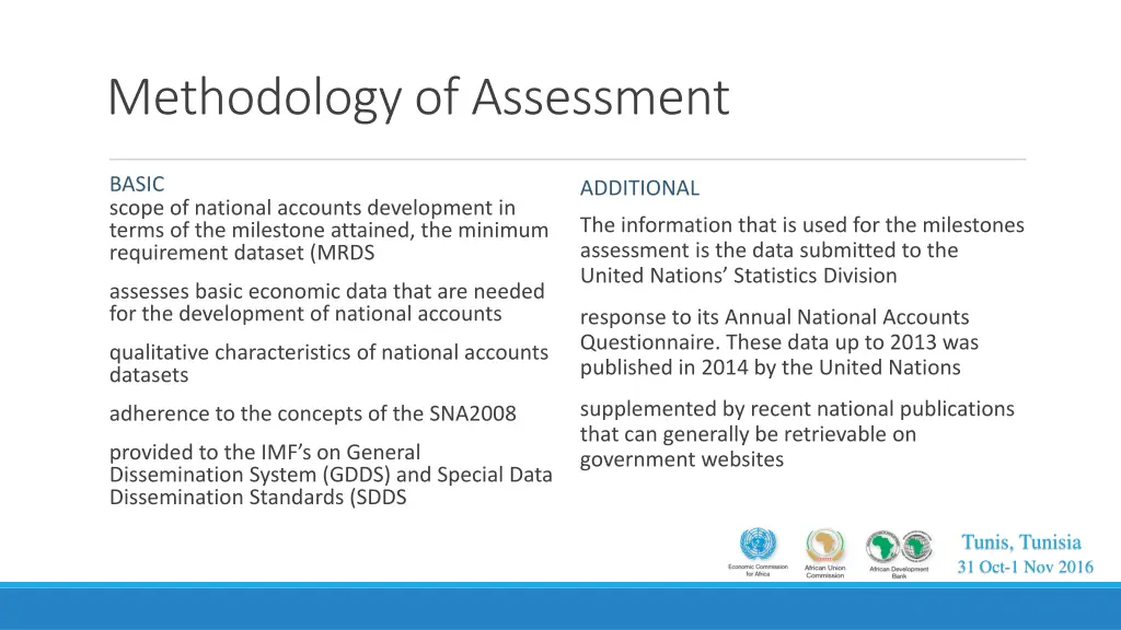 methodology of assessment