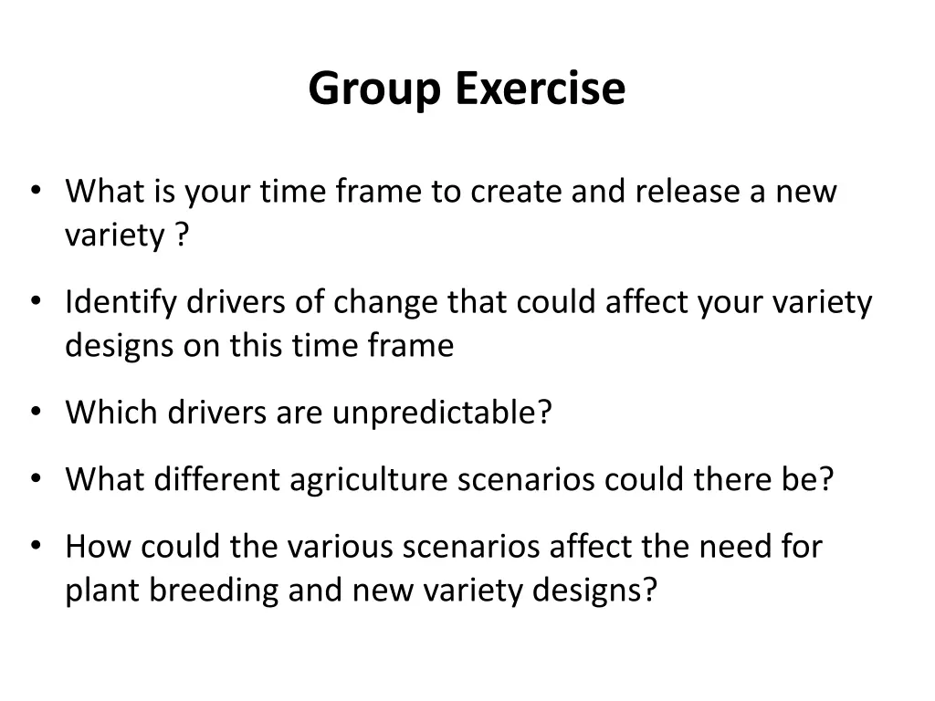 group exercise