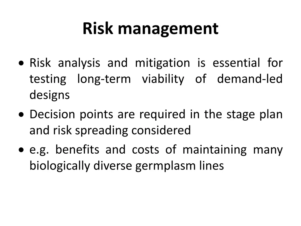 risk management