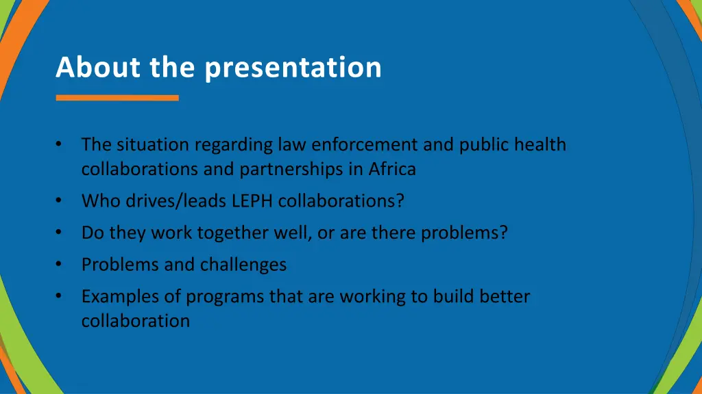 about the presentation