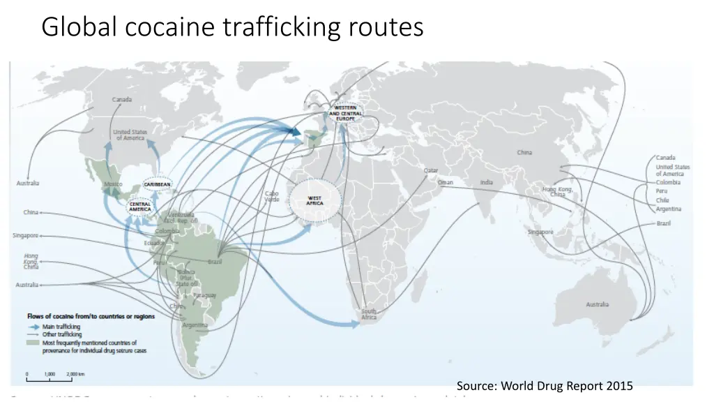 global cocaine trafficking routes