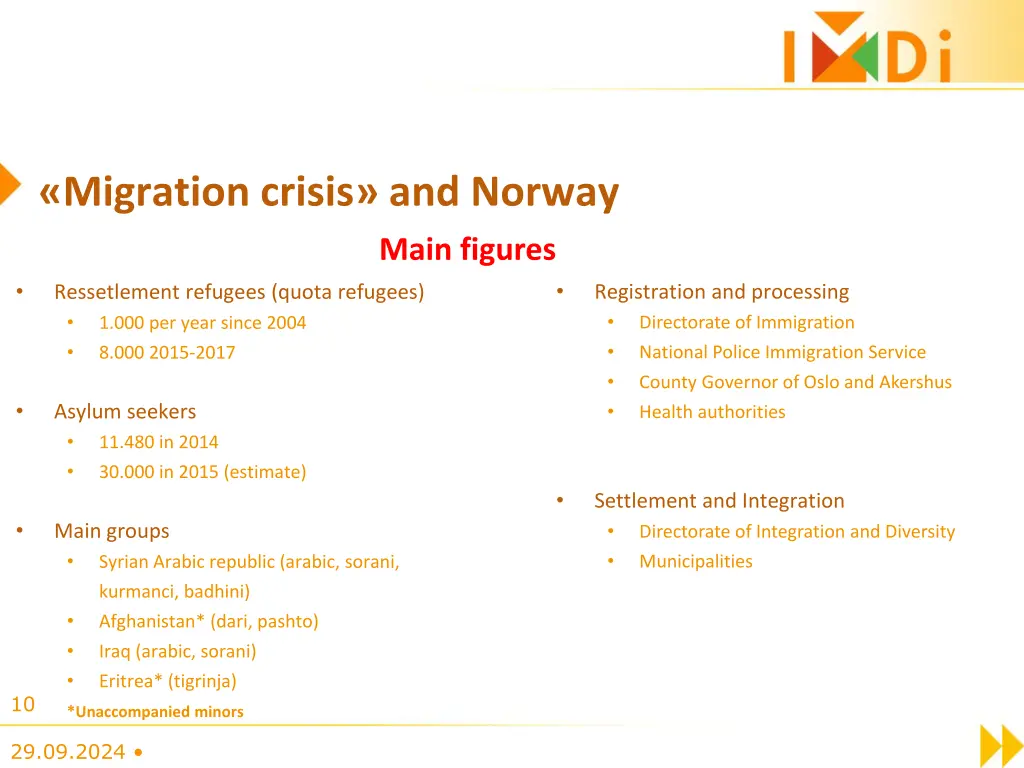 migration crisis and norway