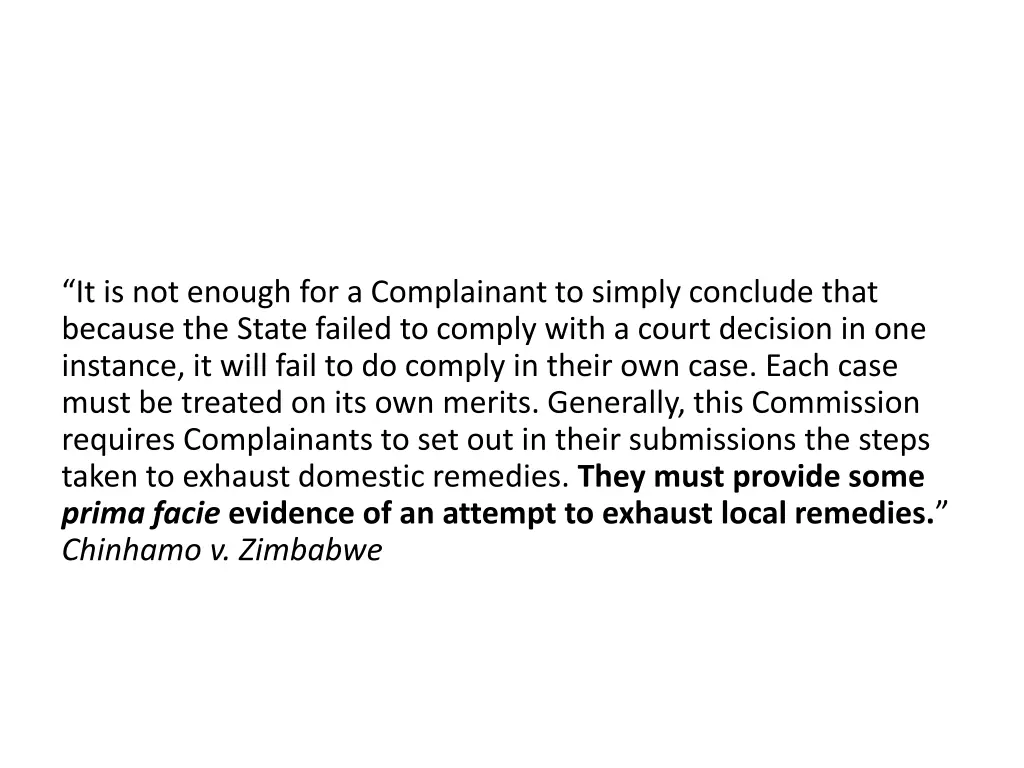 it is not enough for a complainant to simply