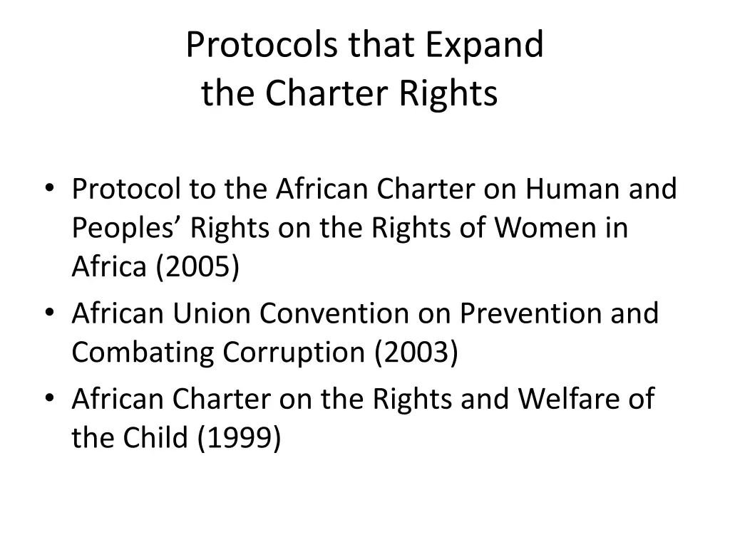 protocols that expand the charter rights