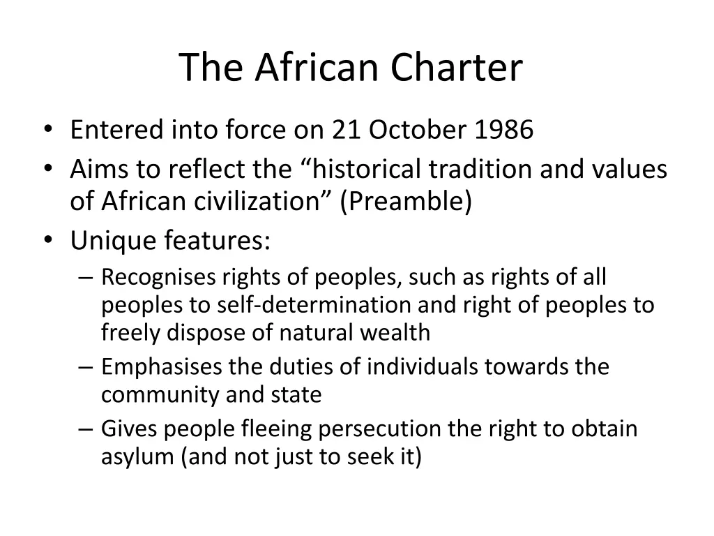 the african charter