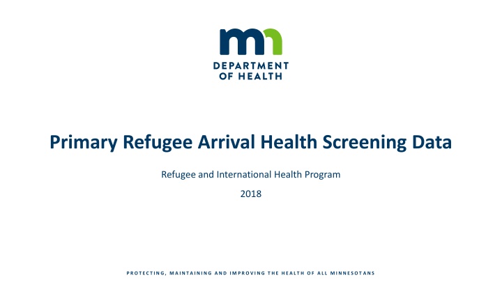 primary refugee arrival health screening data