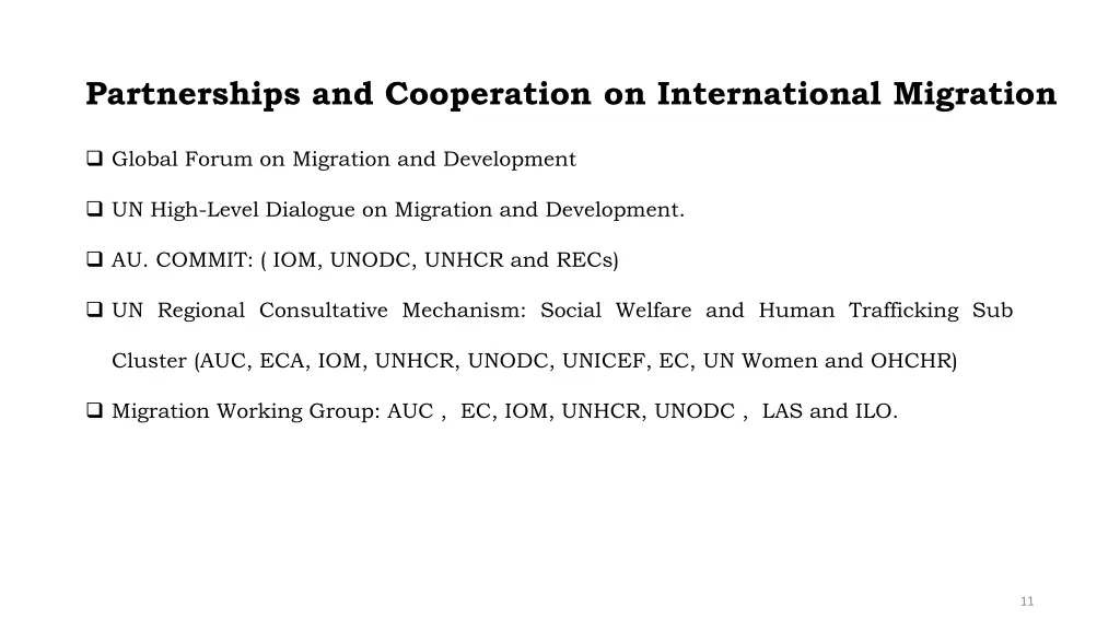 partnerships and cooperation on international