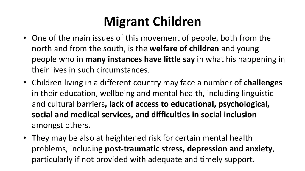 migrant children