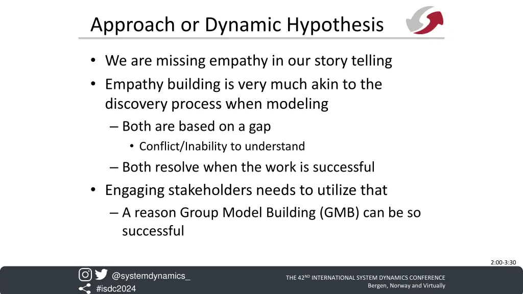 approach or dynamic hypothesis