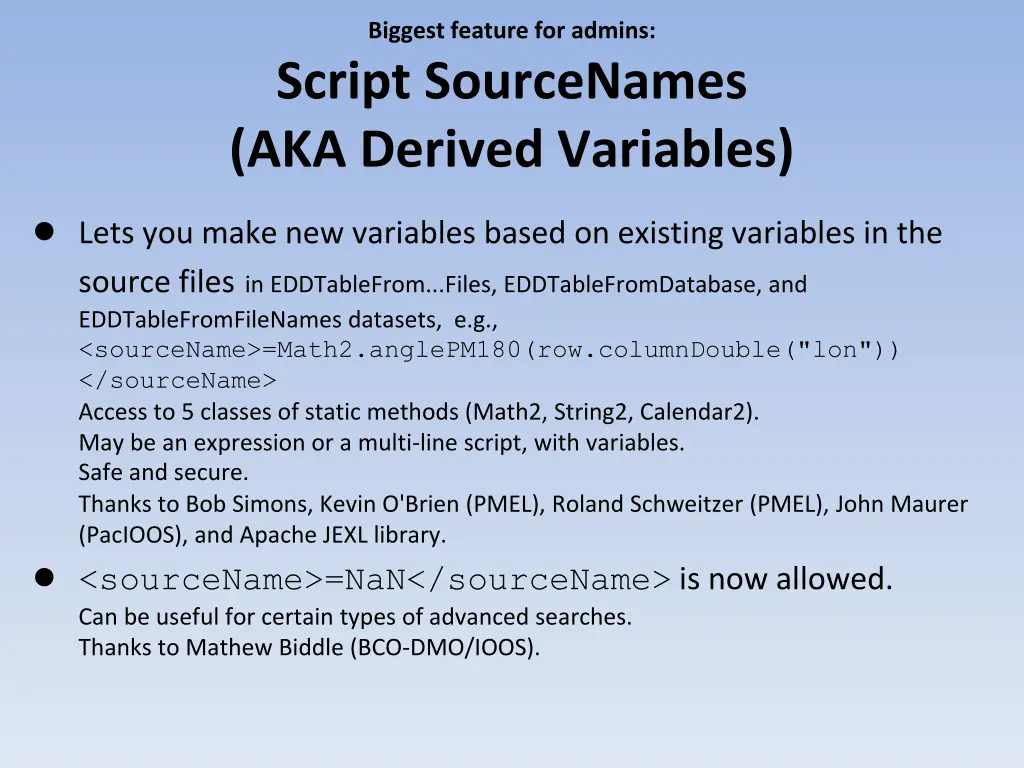 biggest feature for admins script sourcenames