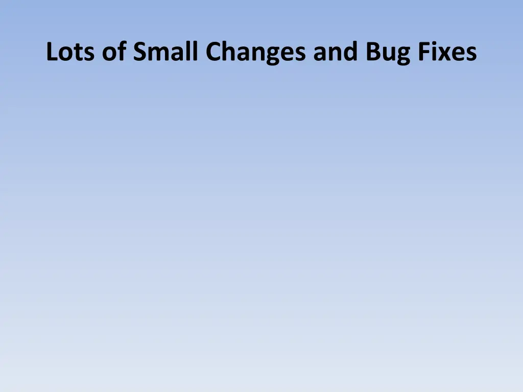 lots of small changes and bug fixes