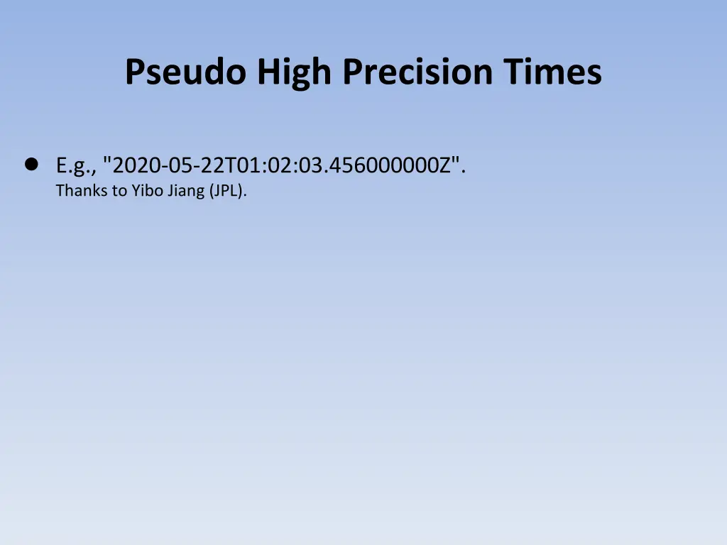 pseudo high precision times