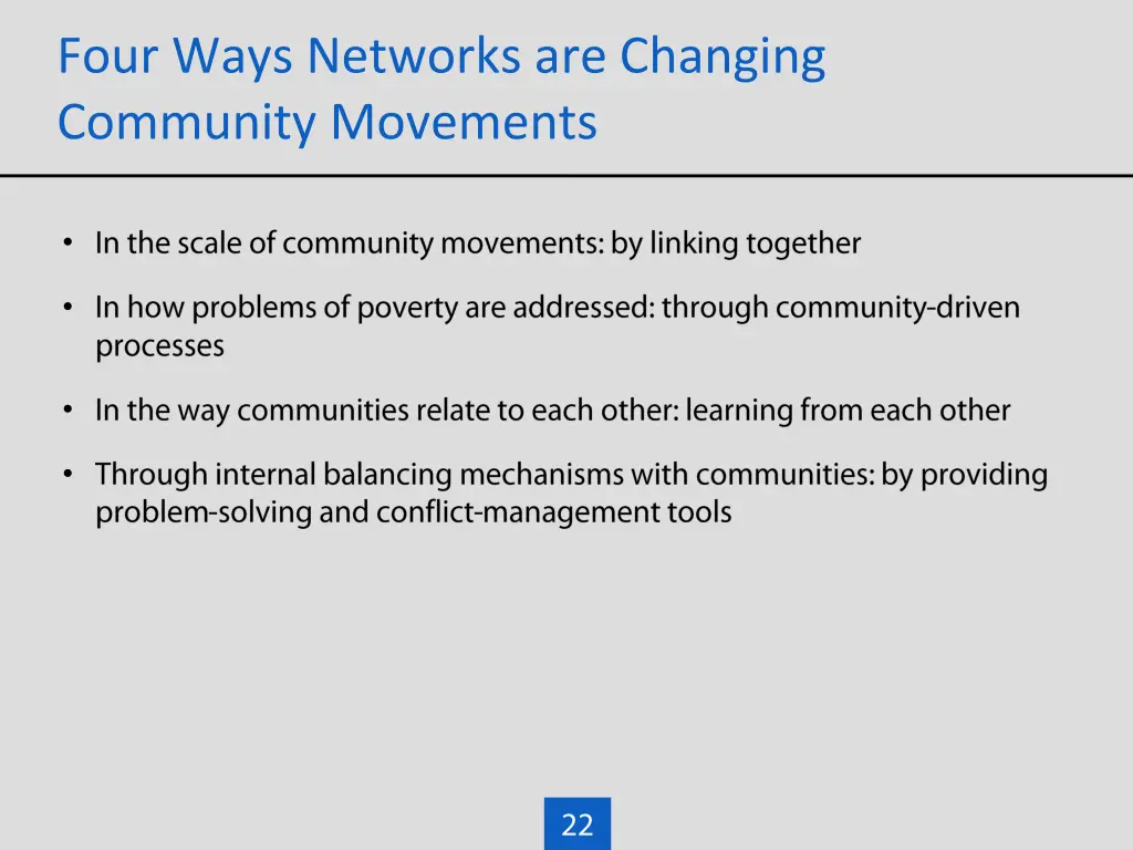 four ways networks are changing community