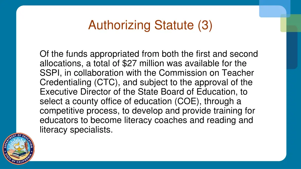 authorizing statute 3