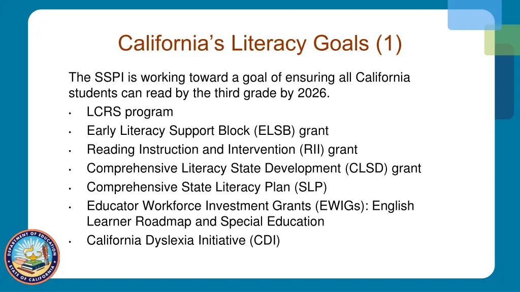 california s literacy goals 1