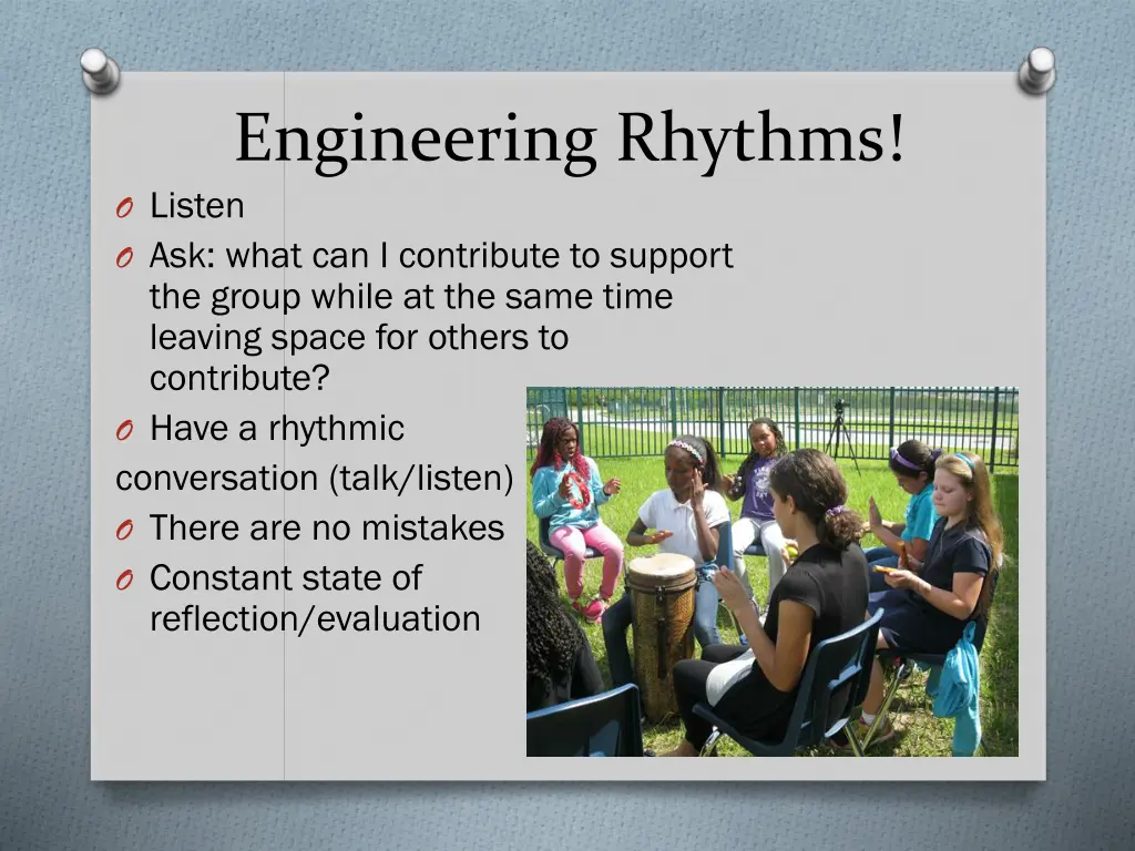 engineering rhythms o listen o ask what