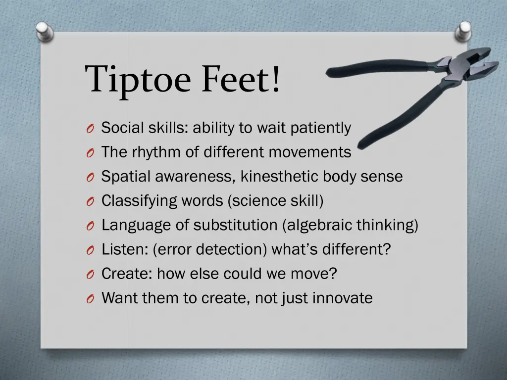 tiptoe feet