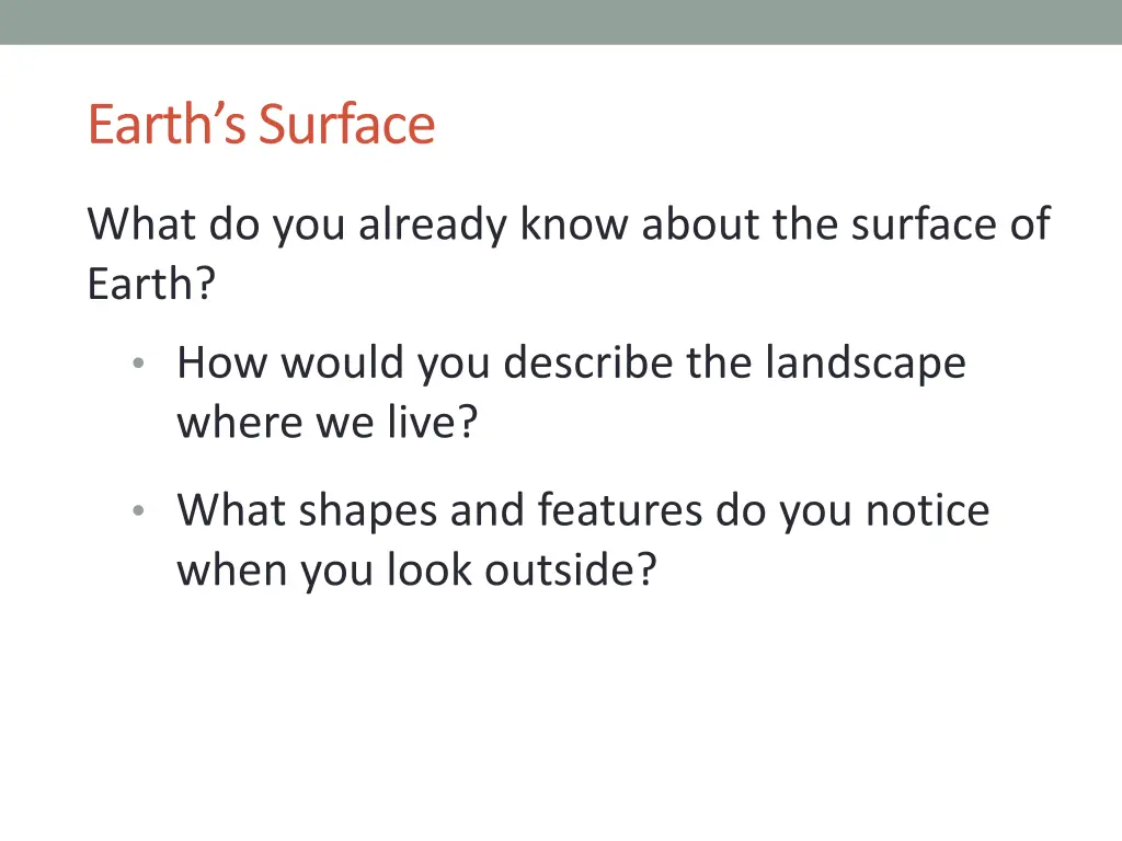 earth s surface