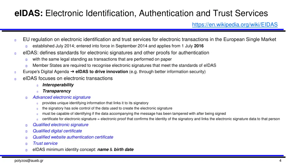 eidas electronic identification authentication