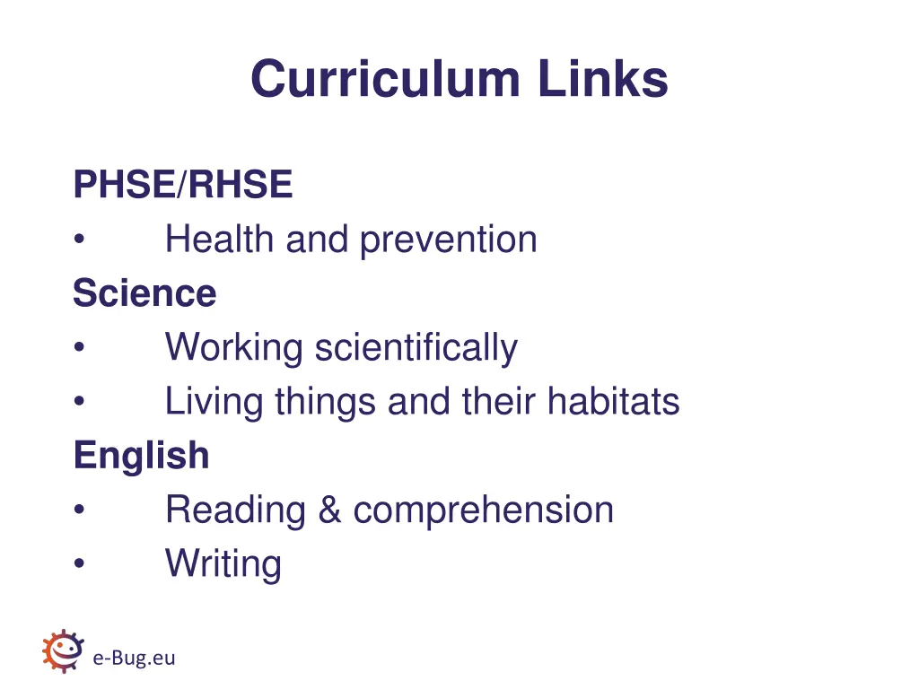 curriculum links