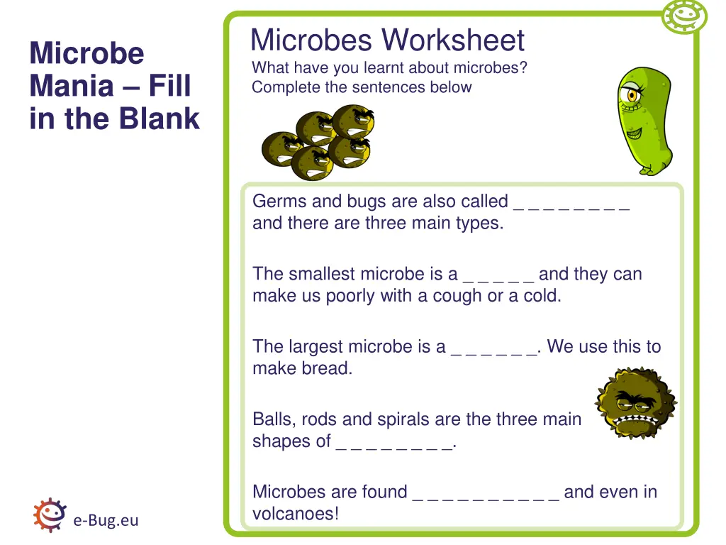 microbes worksheet what have you learnt about